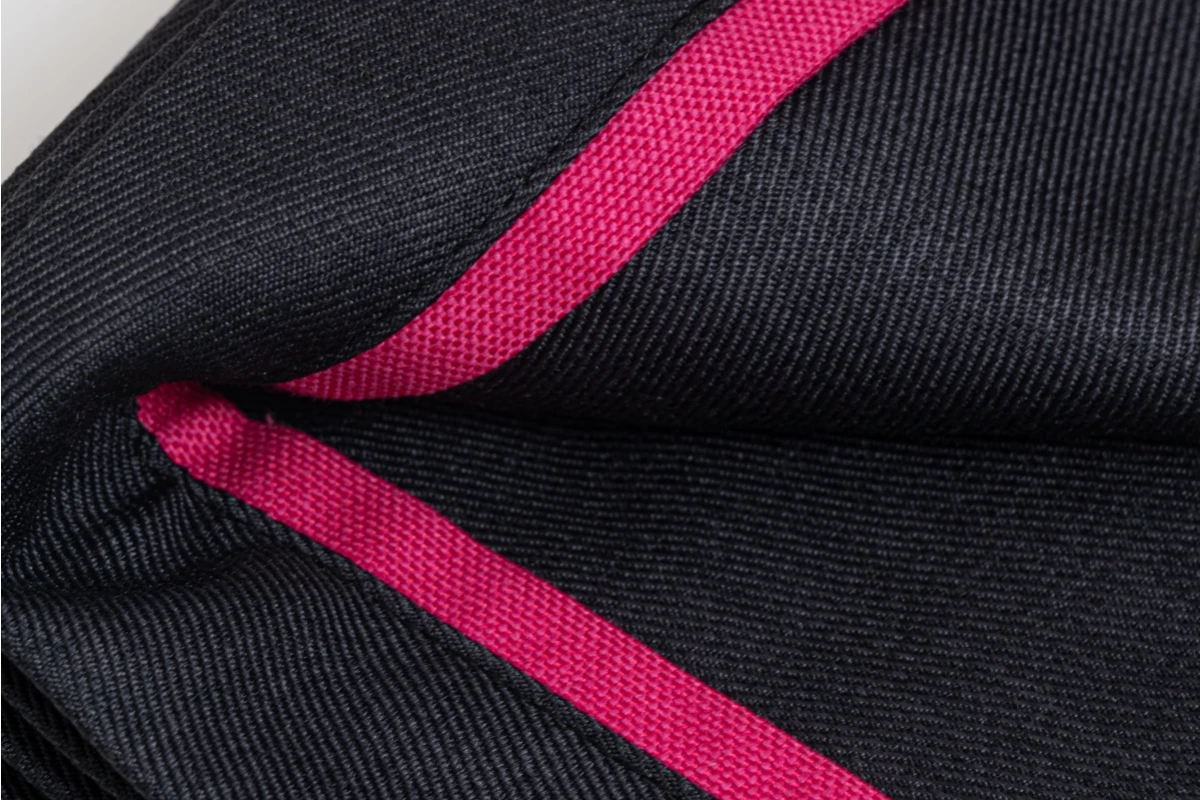 Pembe Biyeli Gri Kanvas Runner