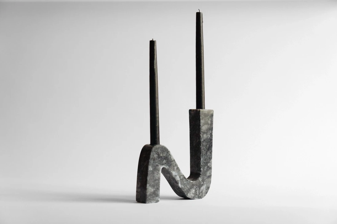 Road Antrasit Mermer Şamdan