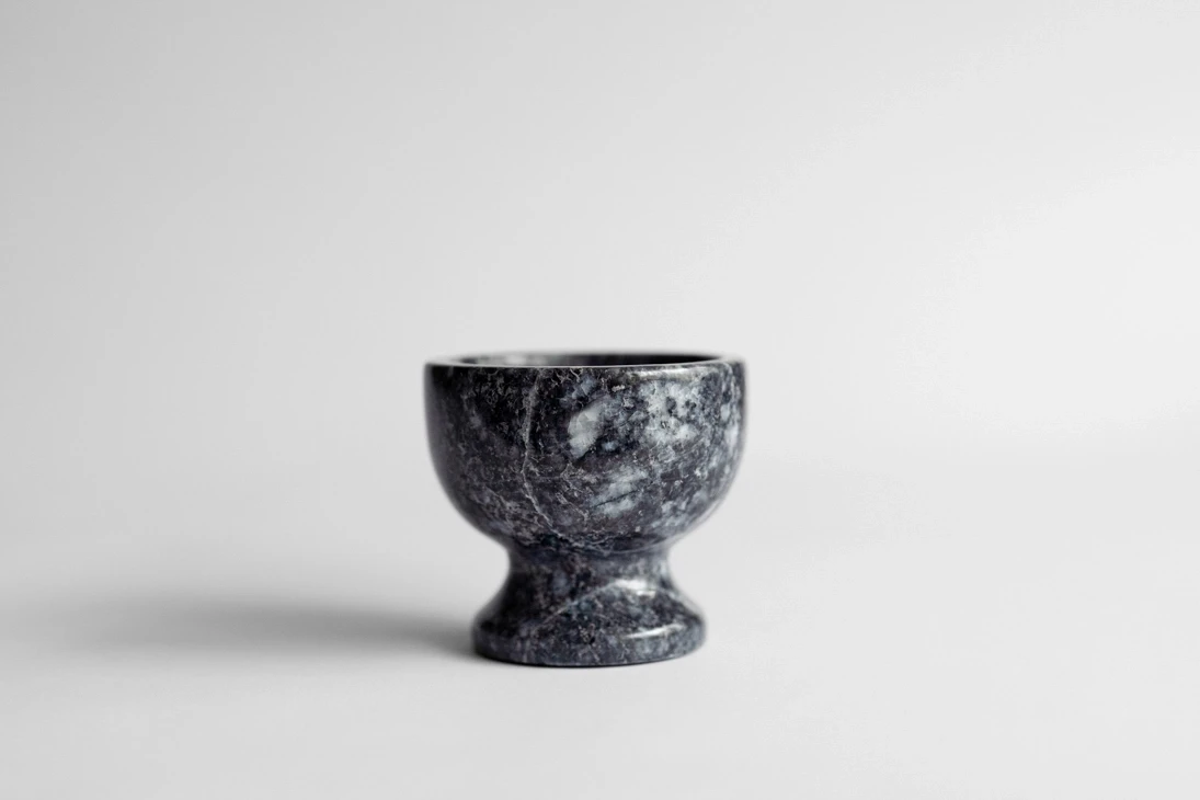 Deep Antrasit Mermer Ayaklı Kase