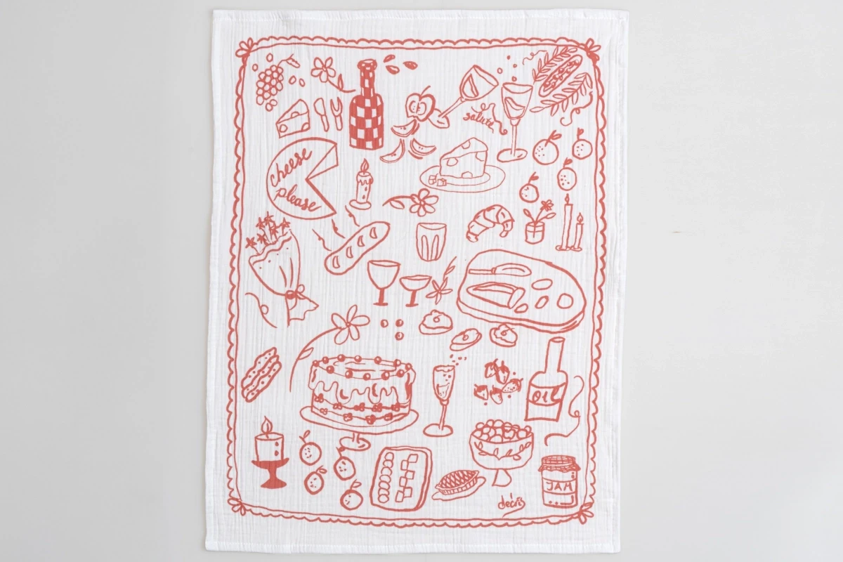 Fav Red Müslin Mutfak Bezi